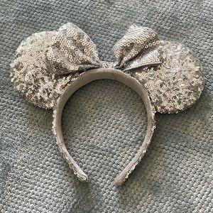 Silver Minnie Mouse Ears